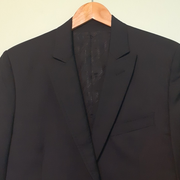 1450cad Italian D&G Dolce&Gabbana 70%wool 30%Silk Men black suit blazer 48 Lined - Picture 2 of 8